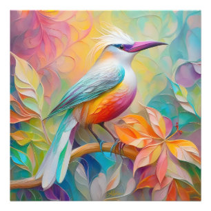 Foto Pájaro de Fantasía de Pechuga Roja con Billar Rosa