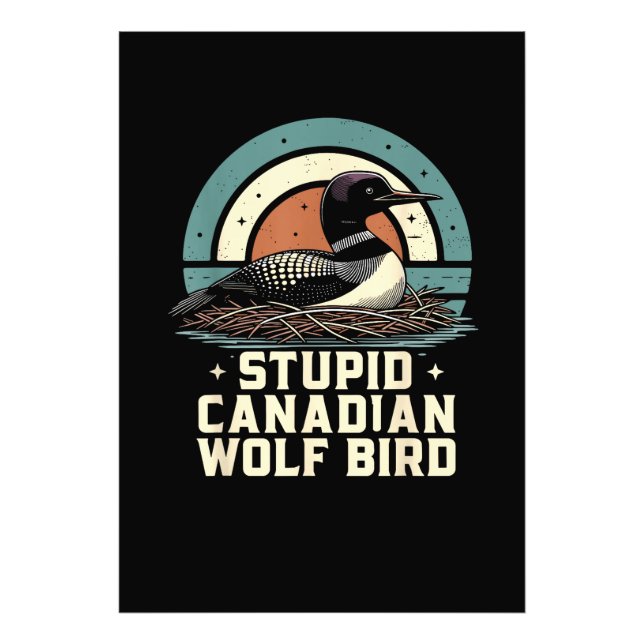 Foto Pájaro Lobo Canadiense Estúpido  (Frente)