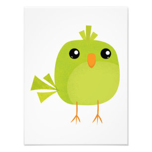 Foto Pájaro Verde Dibujos Animados