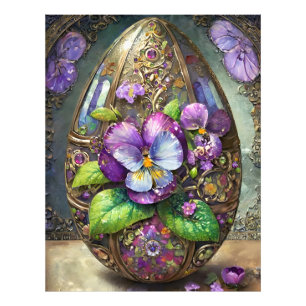 Foto Pájaros en flor violan el huevo de Pascua