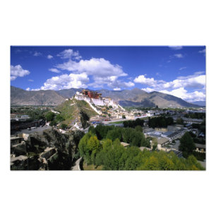 Foto Palacio Potala a la cordillera de Aher