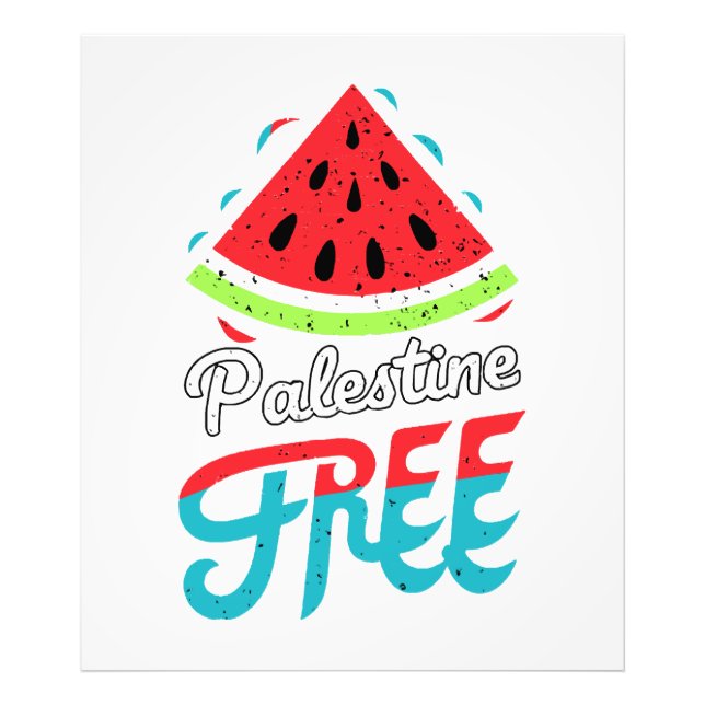 Foto Palestina Libre de sandías en rebanadas pacíficas  (Frente)