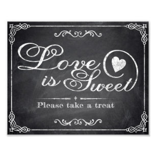 Foto Pancartas de boda - Cartel - Amor es dulce -
