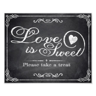 Foto Pancartas de boda - Cartel - Amor es dulce -