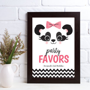 Foto Panda Bear Rótulo de la fiesta de regalo de invita