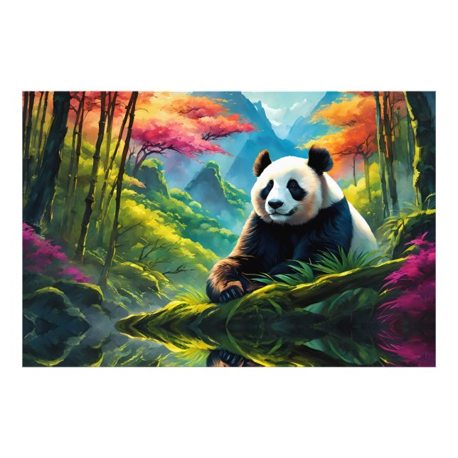 Foto Panda gigante en la montaña (Frente)