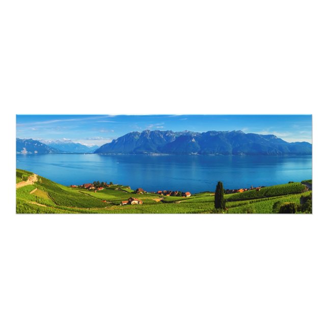Foto Panorama sobre la región de Lavaux, Vaud, Suiza (Frente)