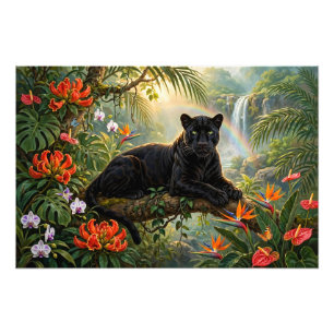 Foto Pantera Negra Kenia Flores de la Selva Cascada