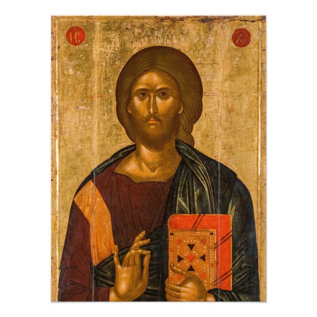 Foto Pantocrator de Cristo por icono bizantino (Frente)