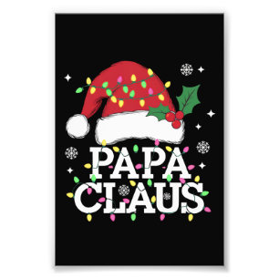Foto Papa Claus Luces de Navidad Pijama Familia Combina