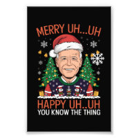 Papá Noel Divertido Joe Biden Feliz Uh Uh Navidad 