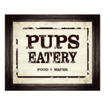 Papanicolau Eatery Dog Alimento Agua Papelera Impr