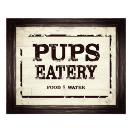 Foto Papanicolau Eatery Dog Alimento Agua Papelera Impr