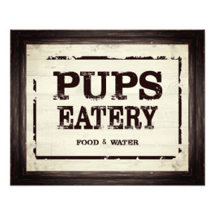 Foto Papanicolau Eatery Dog Alimento Agua Papelera Impr