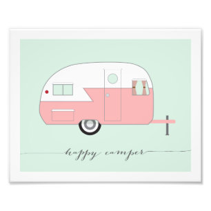 Foto Papel fotográfico feliz de camper - Rosa