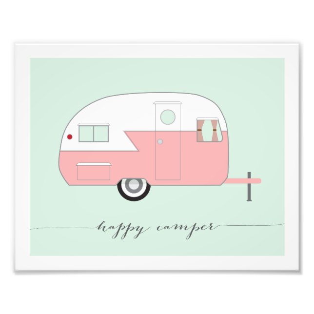 Foto Papel fotográfico feliz de camper - Rosa (Frente)