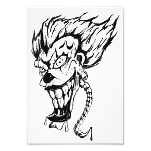 Foto Papel fotográfico profesional del payaso malvado (