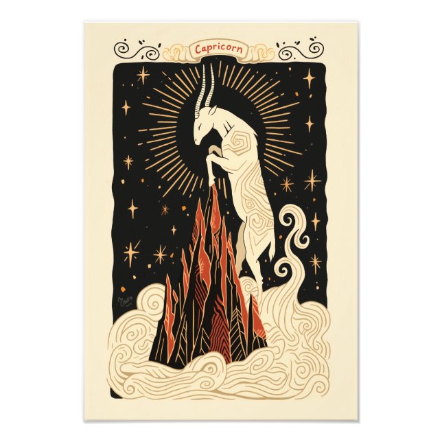 Foto Papel satinado fotográfico Capricornio Celestial Z (Frente)