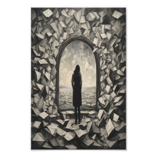 Foto Papers flotantes monocromos surrealistas
