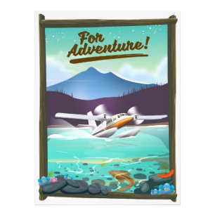 Foto ¡Para la aventura! Póster de viaje en hidroavión