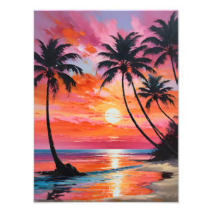 Foto Paraíso encontrado: Pintado Tropical Beach Sunset