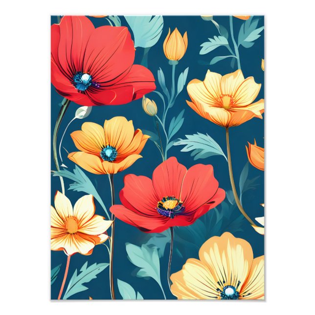 Foto Paraíso floral vibrante (Frente)