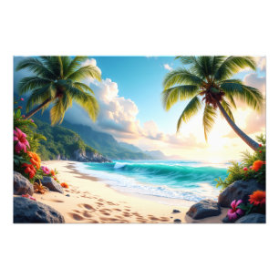 Foto Paraíso tropical de playa al amanecer