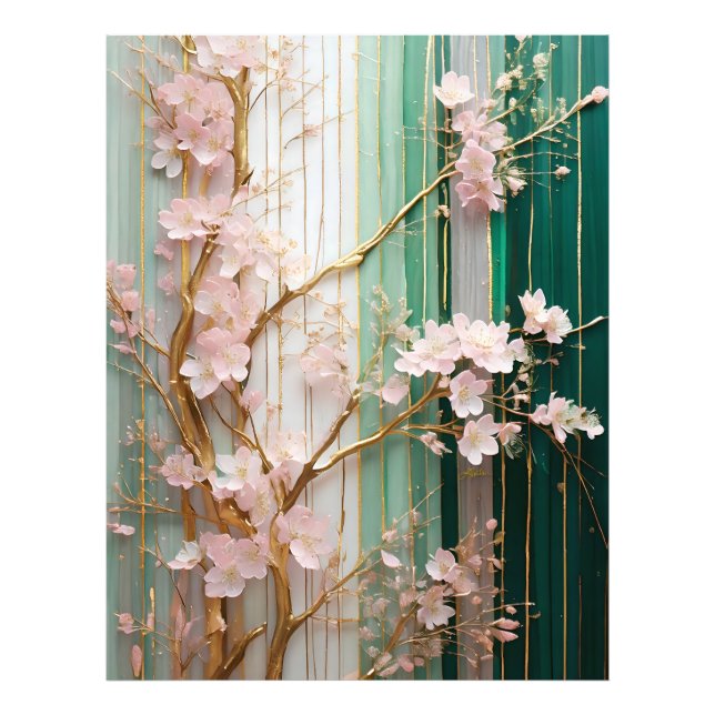 Foto Pared de flores de cerezo en flor  (Frente)