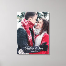 Foto Pareja - Nombres - Imprimir lienzo
