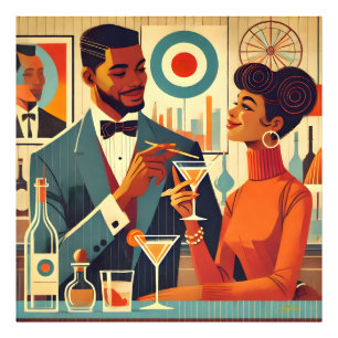 Foto Parejas de la fiesta de cóctel de mediados de sigl