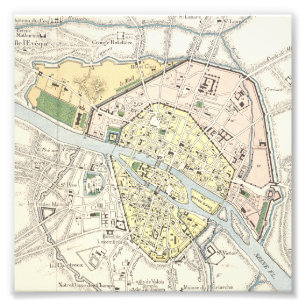 Foto París, Francia: Mapa histórico de época