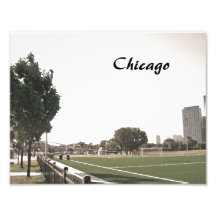 Parque de Chicago en tonos sepia