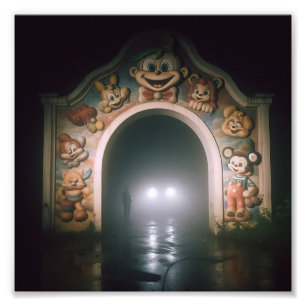 Foto Parque de diversiones inquietante estética surreal