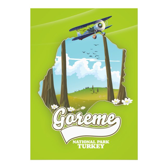 Foto Parque nacional Goreme Turquía Mapa (Frente)