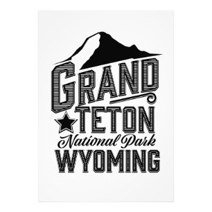 Foto Parque Nacional Grand Teton, Wyoming Póster vintag