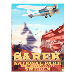 Foto Parque nacional Sarek poster de viajes vintage de