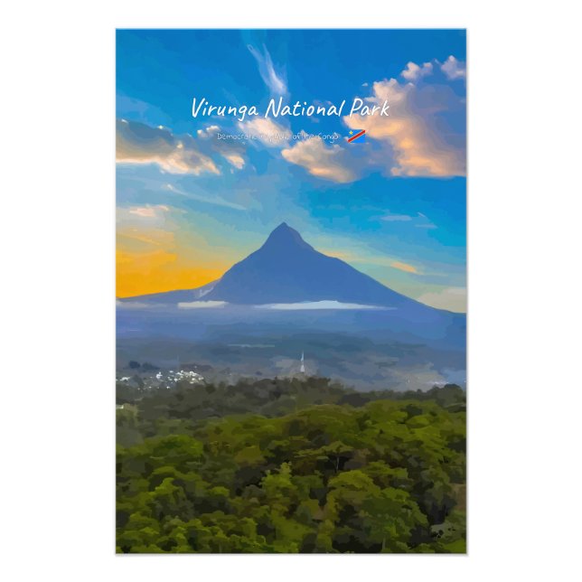 Foto Parque Nacional Virunga, RD Congo - Volcán (Frente)