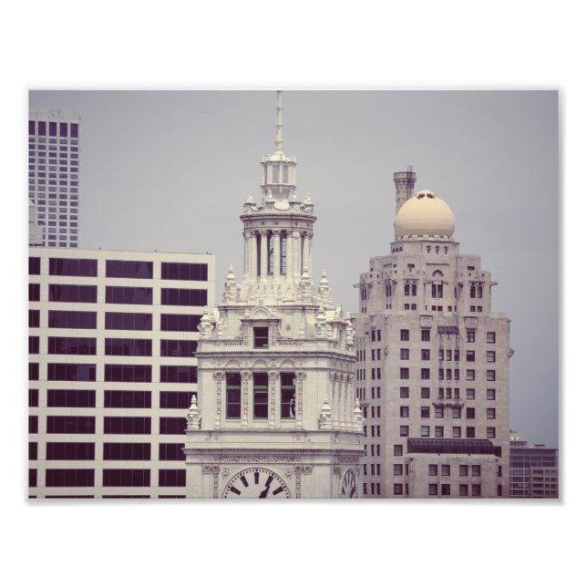 Foto Parte superior del edificio Wrigley, Chicago, Illi (Frente)