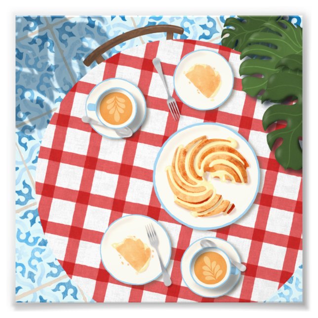 Foto Pastel y café para dos (Frente)