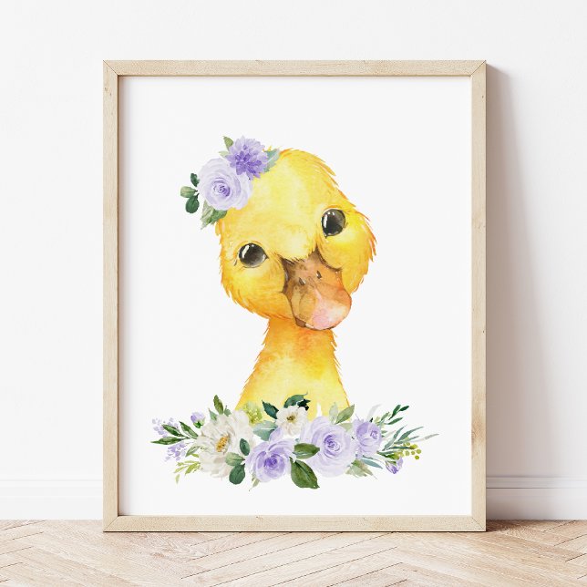 Foto Pato, Animales De Granja, Flores Púrpura, Género N (Subido por el creador)