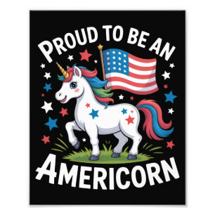 Foto Patriótico Americornio Unicornio 4 de Julio Patrió