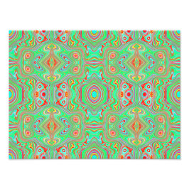 Foto Patrón abstracto retro de naranja y verde lima