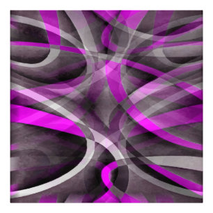 Foto Patrón Artístico Retro Magenta y Gris de los Ochen
