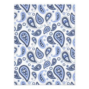 Foto Patrón azul paisley