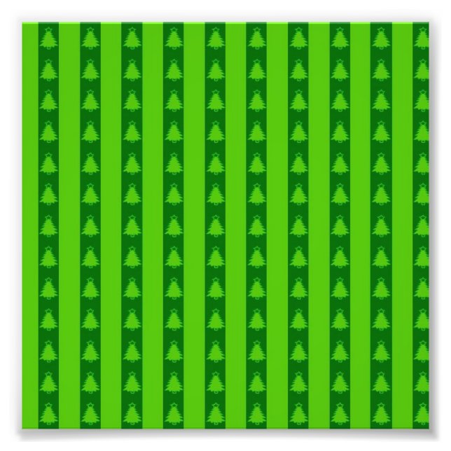 Foto Patrón de árbol de navidad con rayas verdes (Frente)