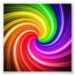 Foto Patrón de arte de remolque de arcoiris en espiral 