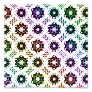 Foto Patrón de arte fractal de ojos de arcoiris alieníg