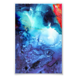 Foto Patrón de Batik Azul Abstracto