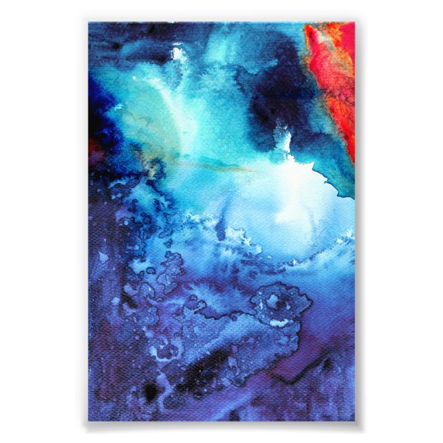 Foto Patrón de Batik Azul Abstracto (Frente)