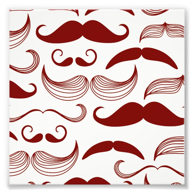 Foto Patrón de bigote rojo (Frente)